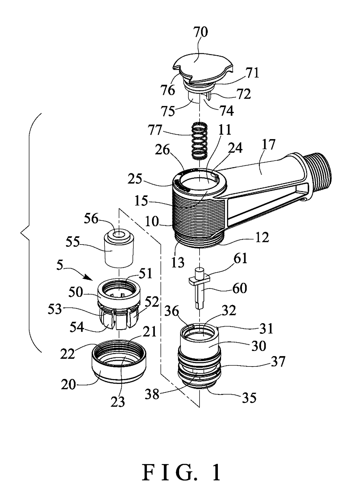 Air valve connecting device having pivotal actuating knob