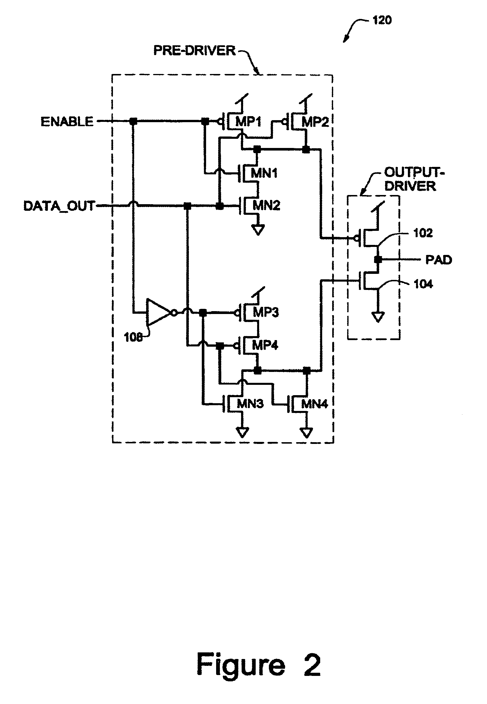 Apparatus and method for a programmable trip point in an I/O circuit using a pre-driver
