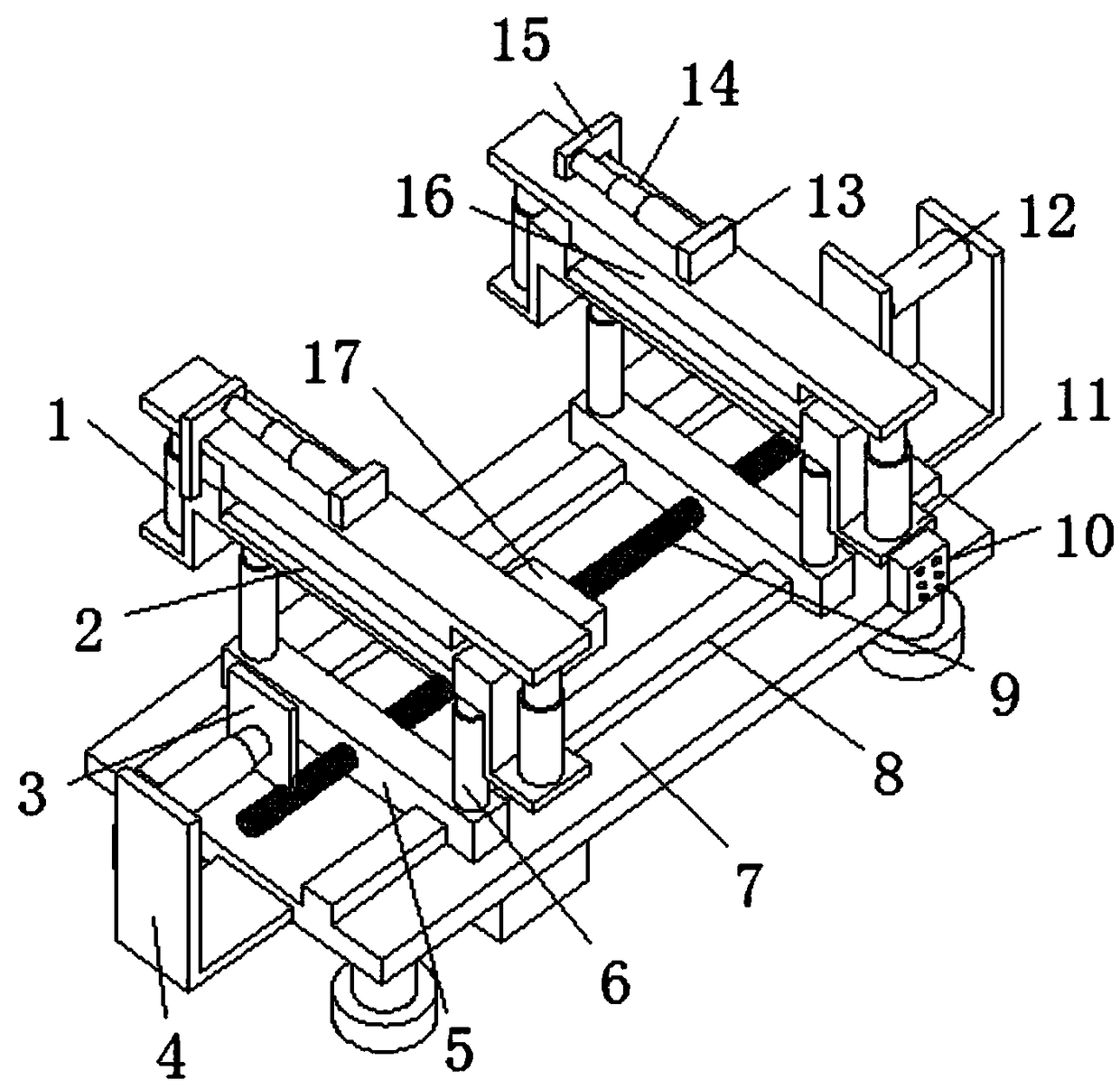 Steel plate shear positioning system and utilization method thereof