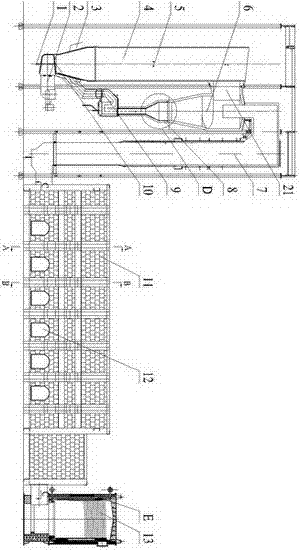 A clean burning coal-fired circulating fluidized bed boiler