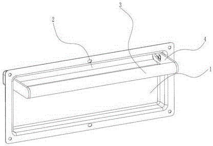 Chute-type foldable handle structure of tool cart