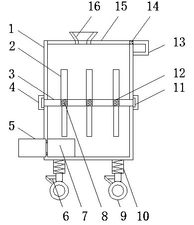 Concrete mixing device convenient to move