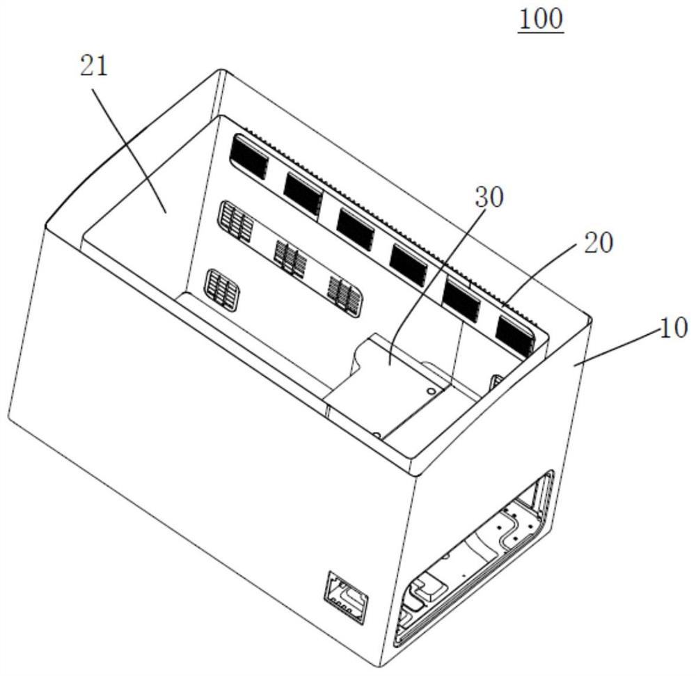 Air-cooled horizontal refrigerator