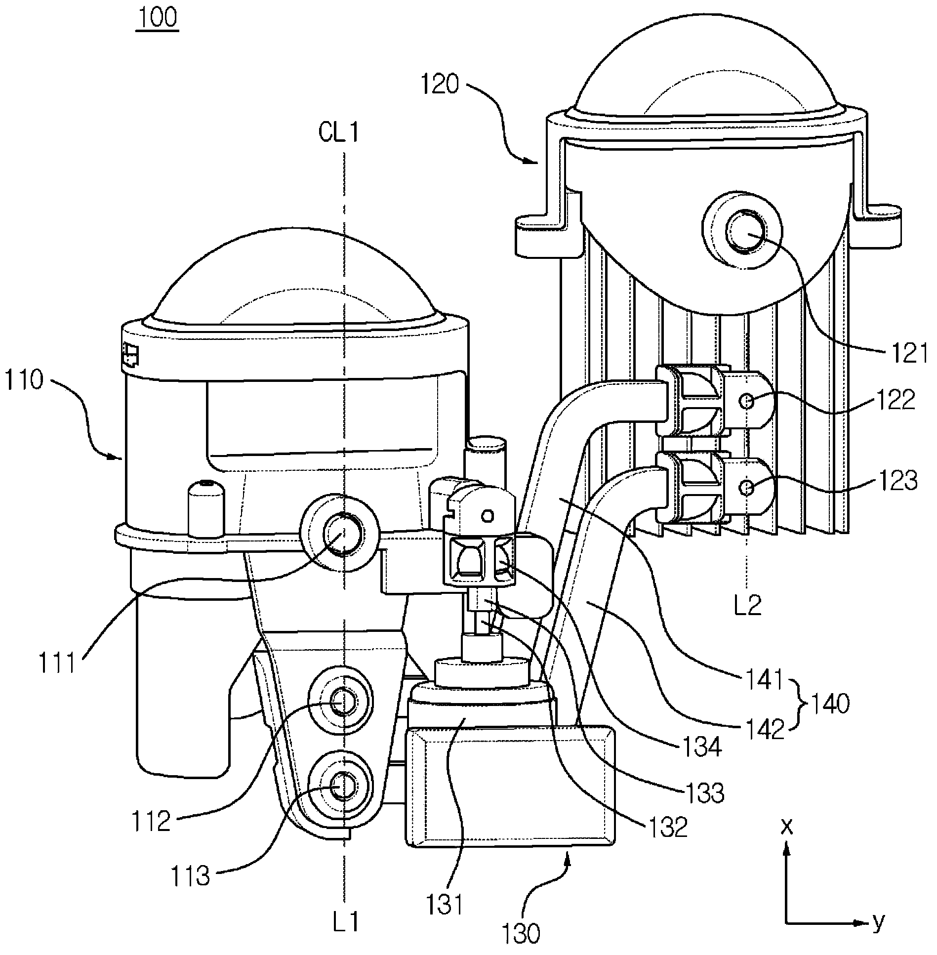 Head lamp for vehicle and vehicle comprising the same