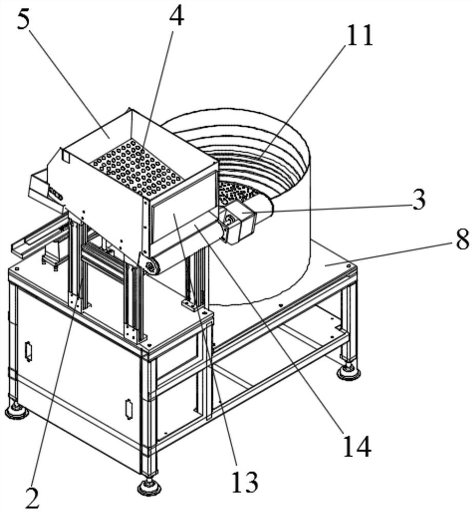 A filtering mechanism of a crushing device for geological exploration