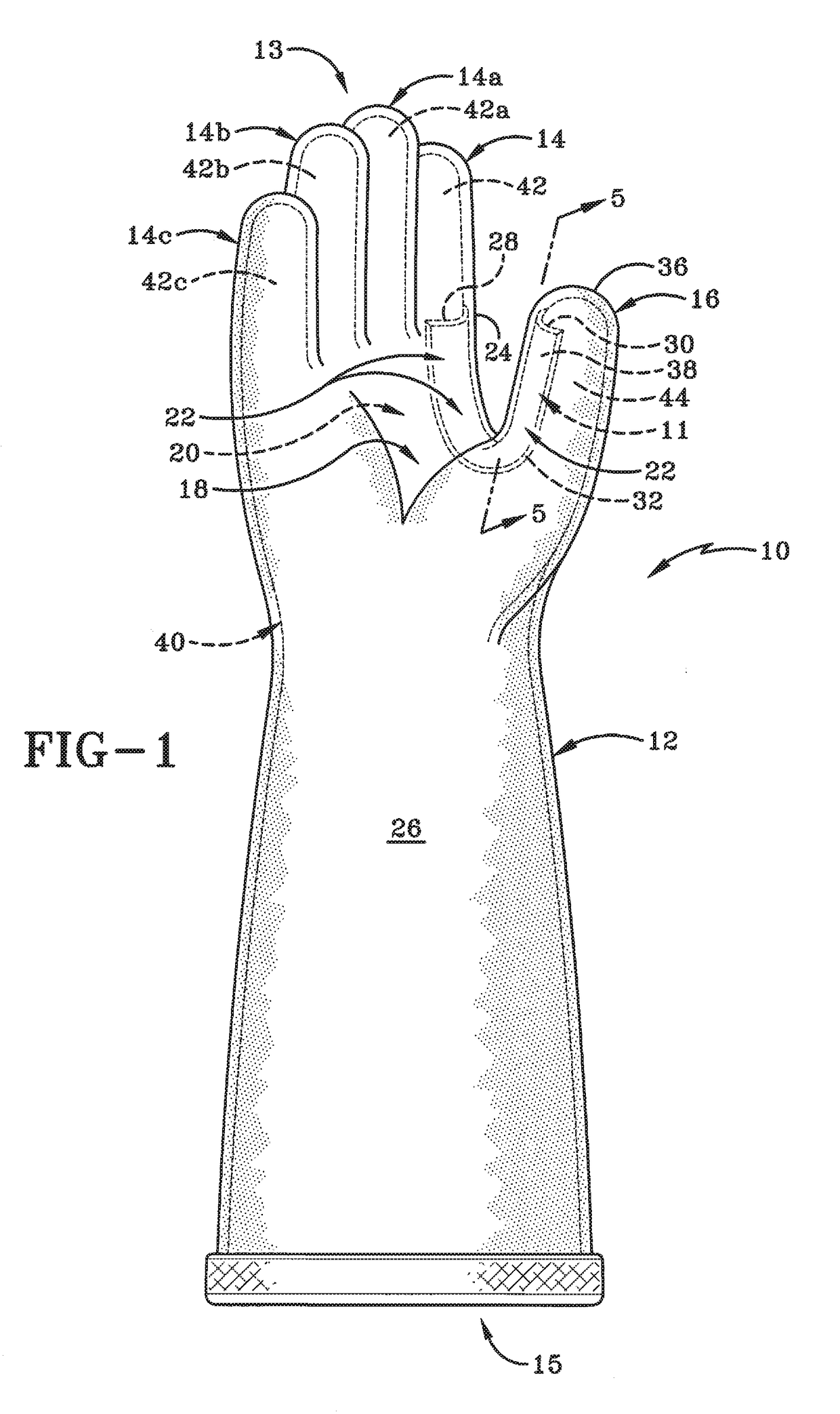 Protective device for use with a glove