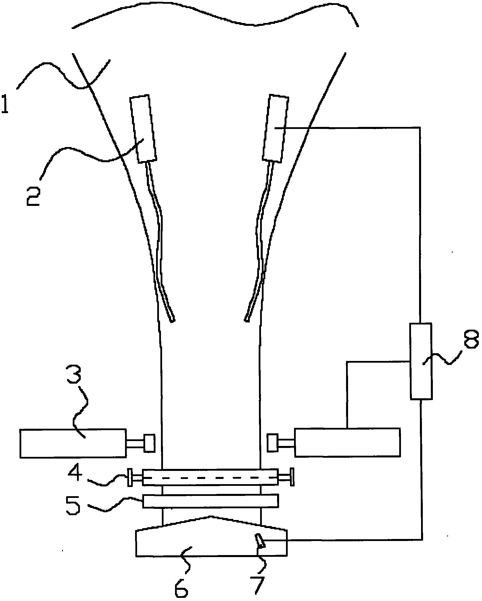 Arch breaking device for raw coal cabin