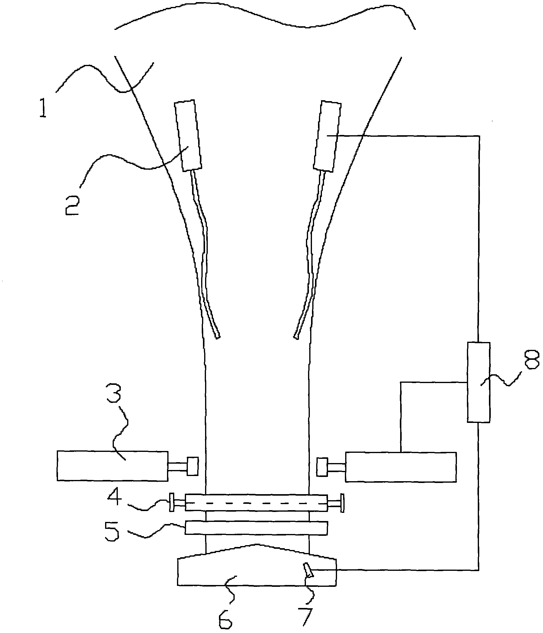 Arch breaking device for raw coal cabin