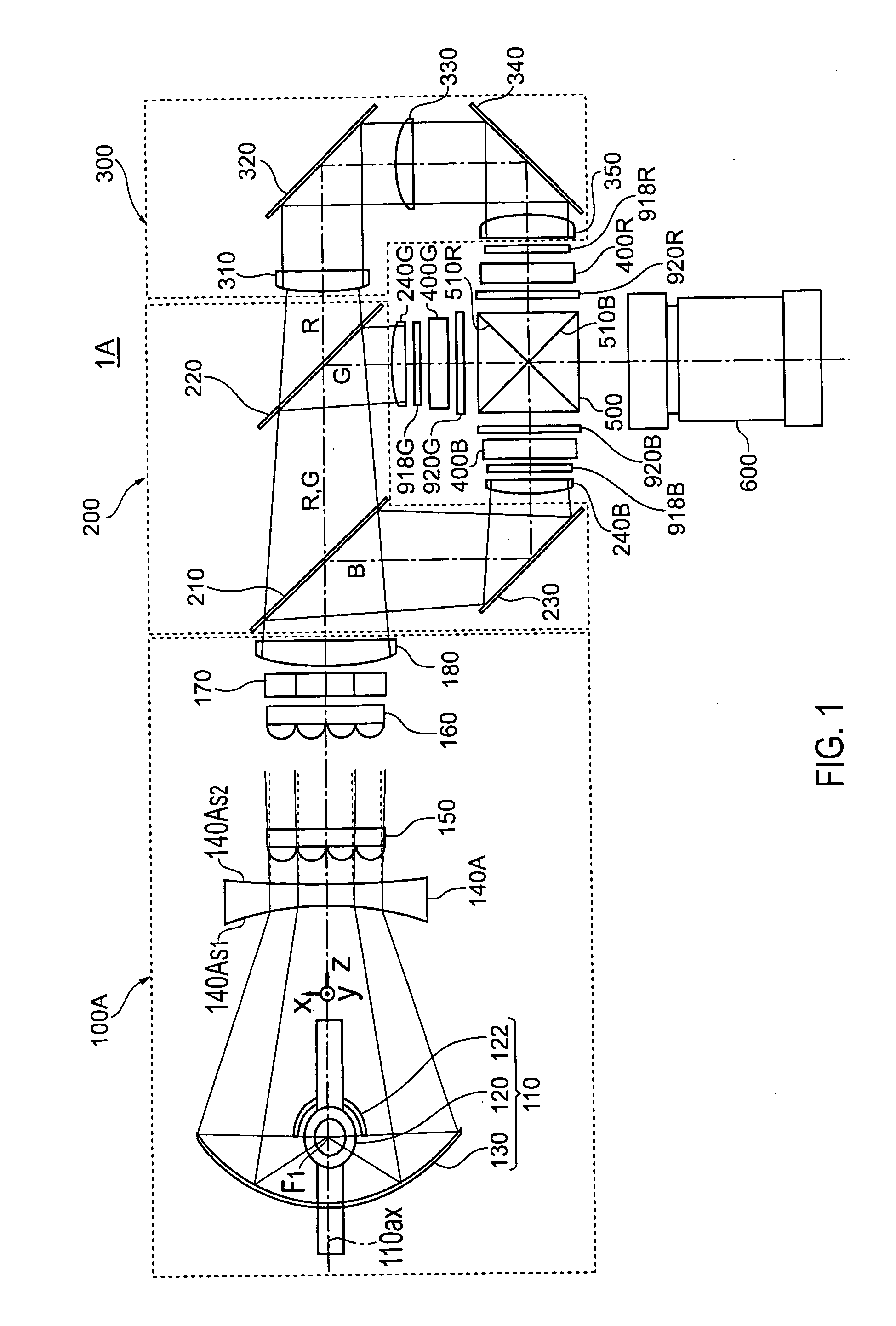 Lighting device and projector equipped with the same