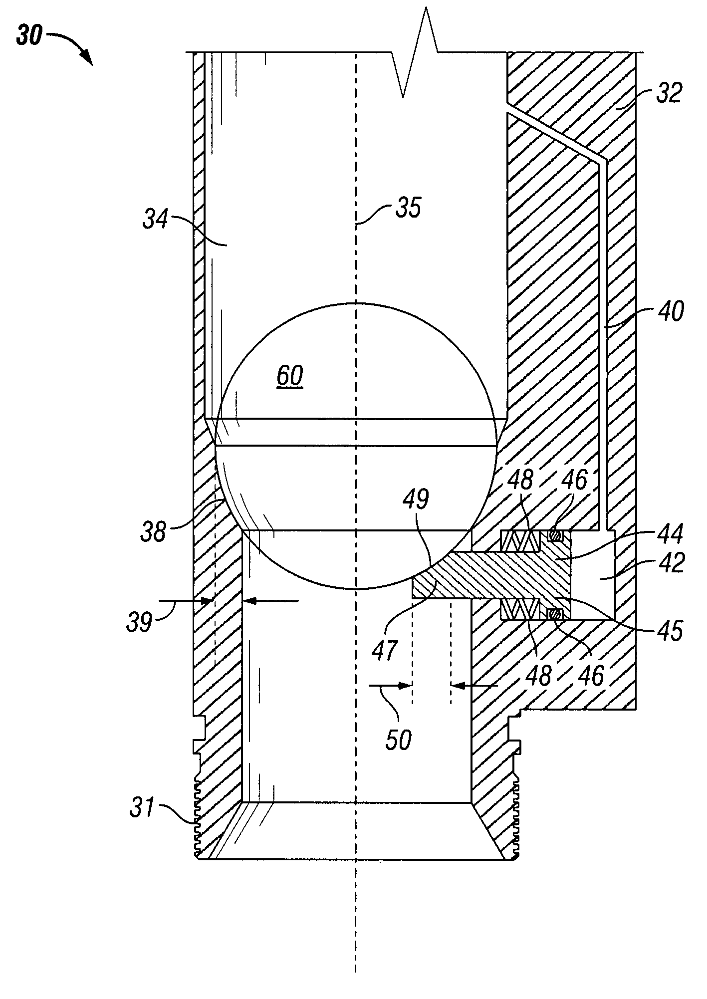 Ball seat having fluid activated ball support