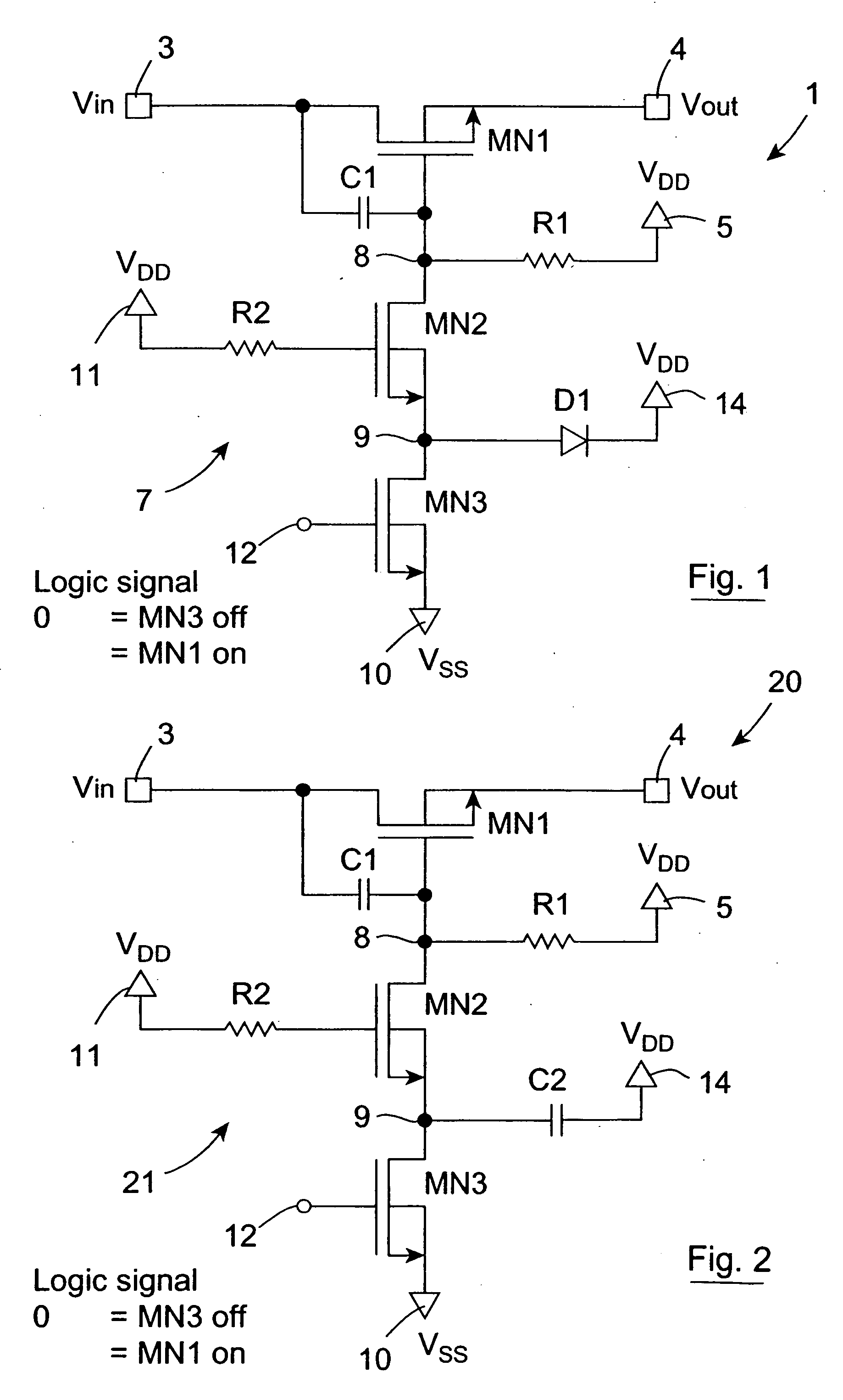 Open drain driver, and a switch comprising the open drain driver