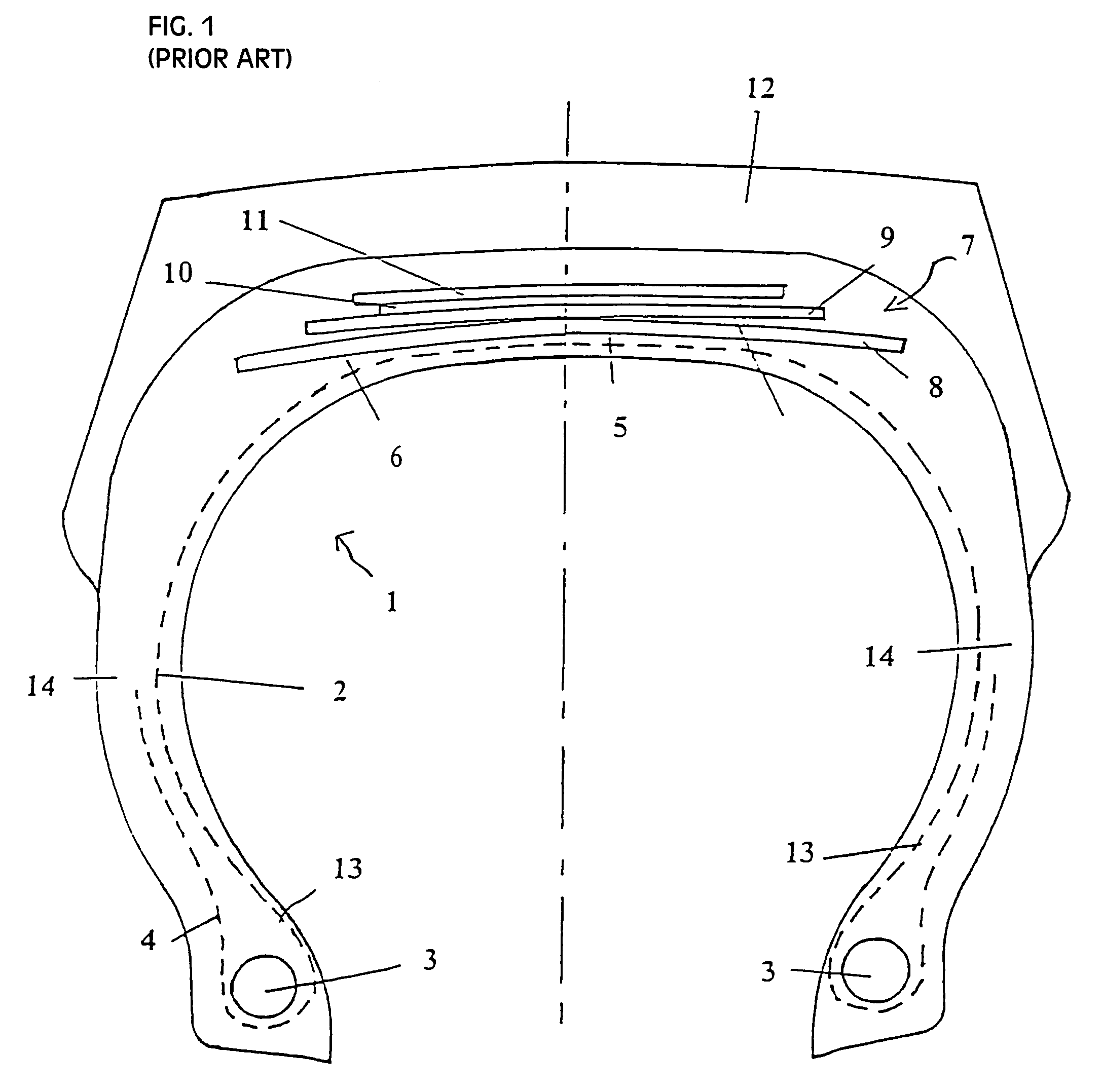 Heavy vehicle tire with crown reinforcement half-plies