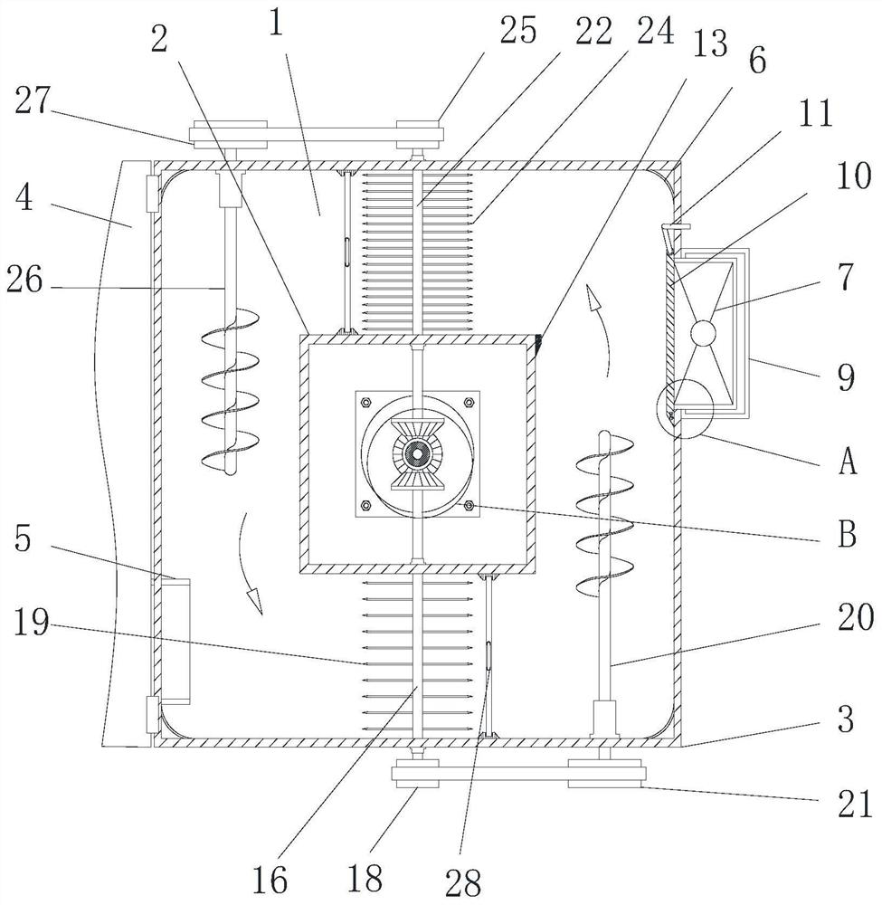 Paper pulp stirring device for paper tube body paper production