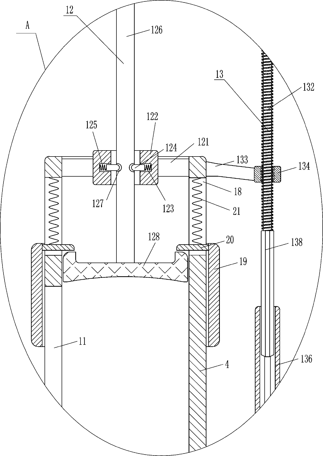 Radish dicing machine