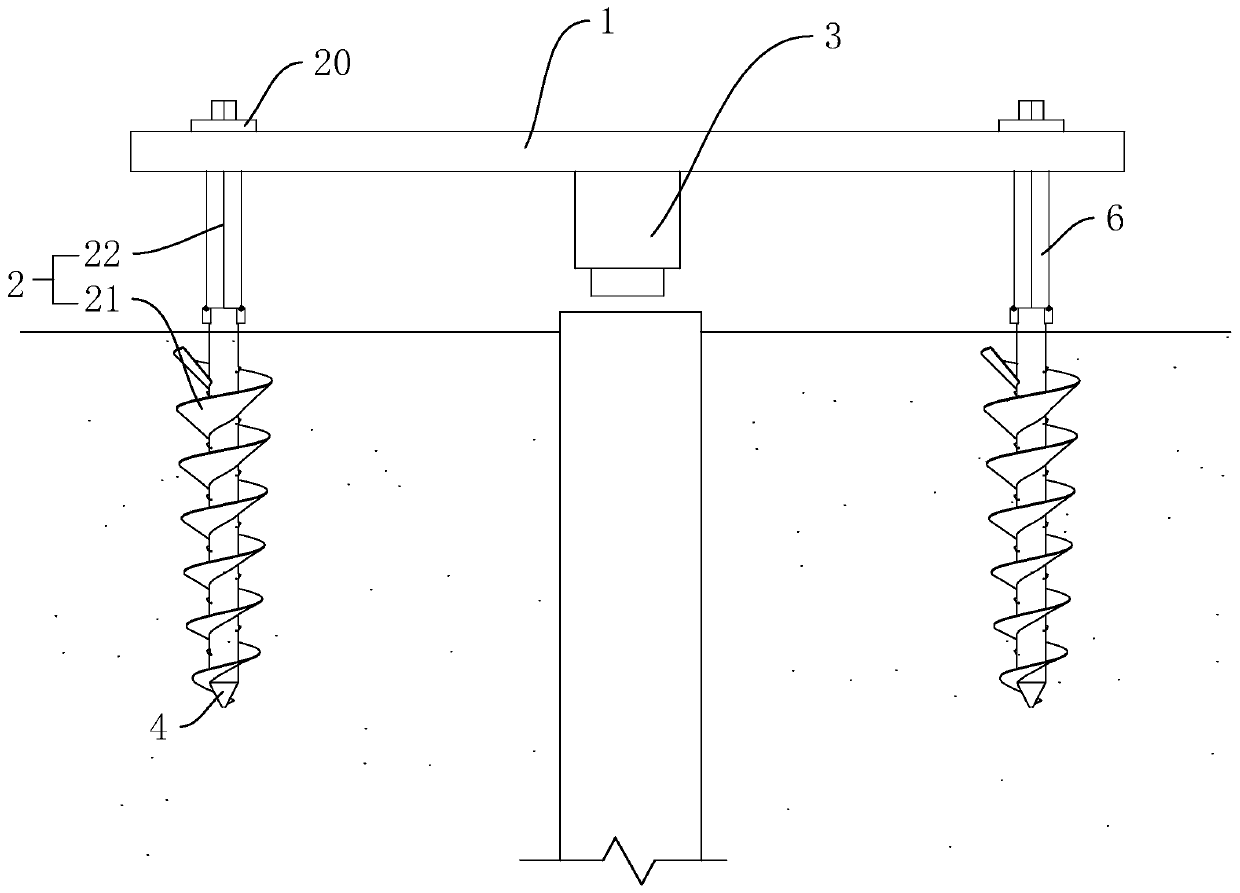 Pile foundation static load compression resistance testing device