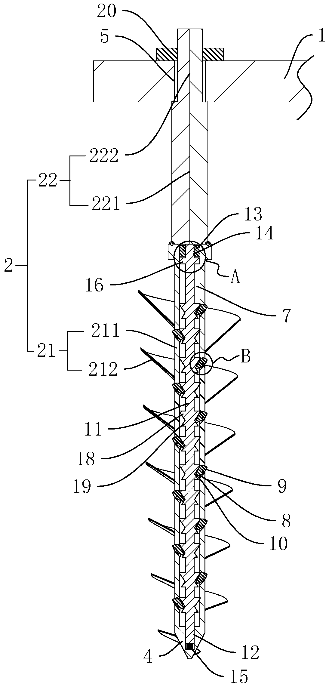Pile foundation static load compression resistance testing device
