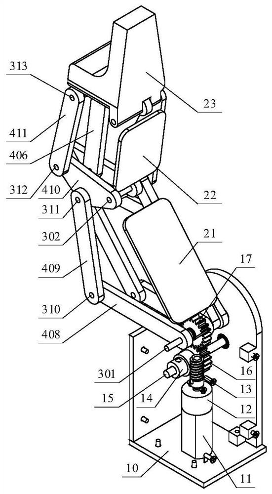 Series-parallel hybrid connecting rod linear parallel clamping self-adaptive robot finger device