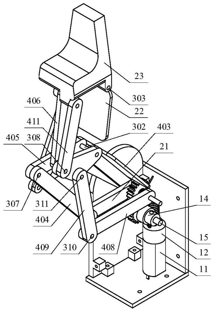 Series-parallel hybrid connecting rod linear parallel clamping self-adaptive robot finger device