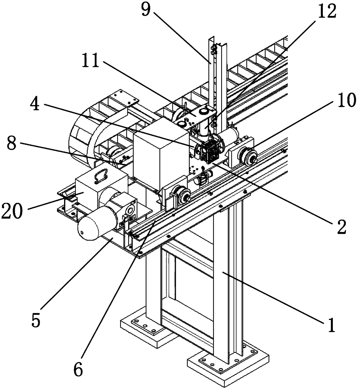 Online full-automatic wall thickness measurement device for nodular cast iron pipe