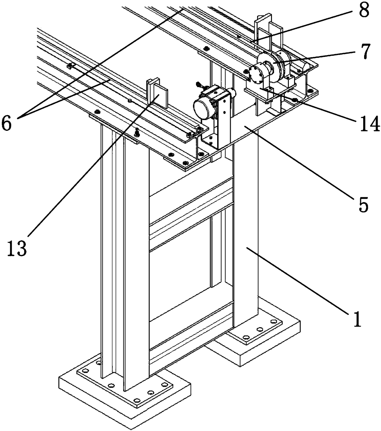 Online full-automatic wall thickness measurement device for nodular cast iron pipe