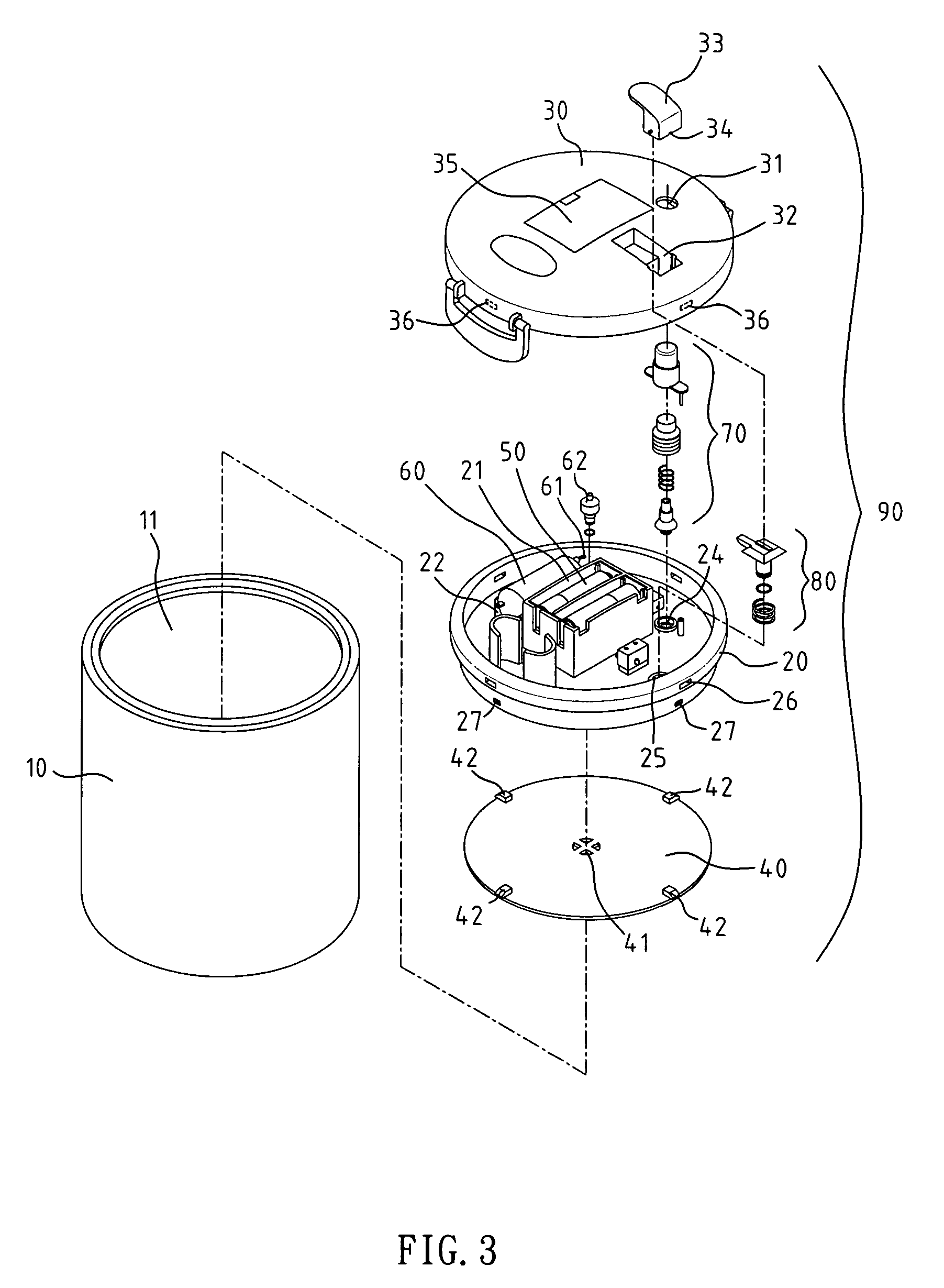 Automatic suction structure of a vacuum container