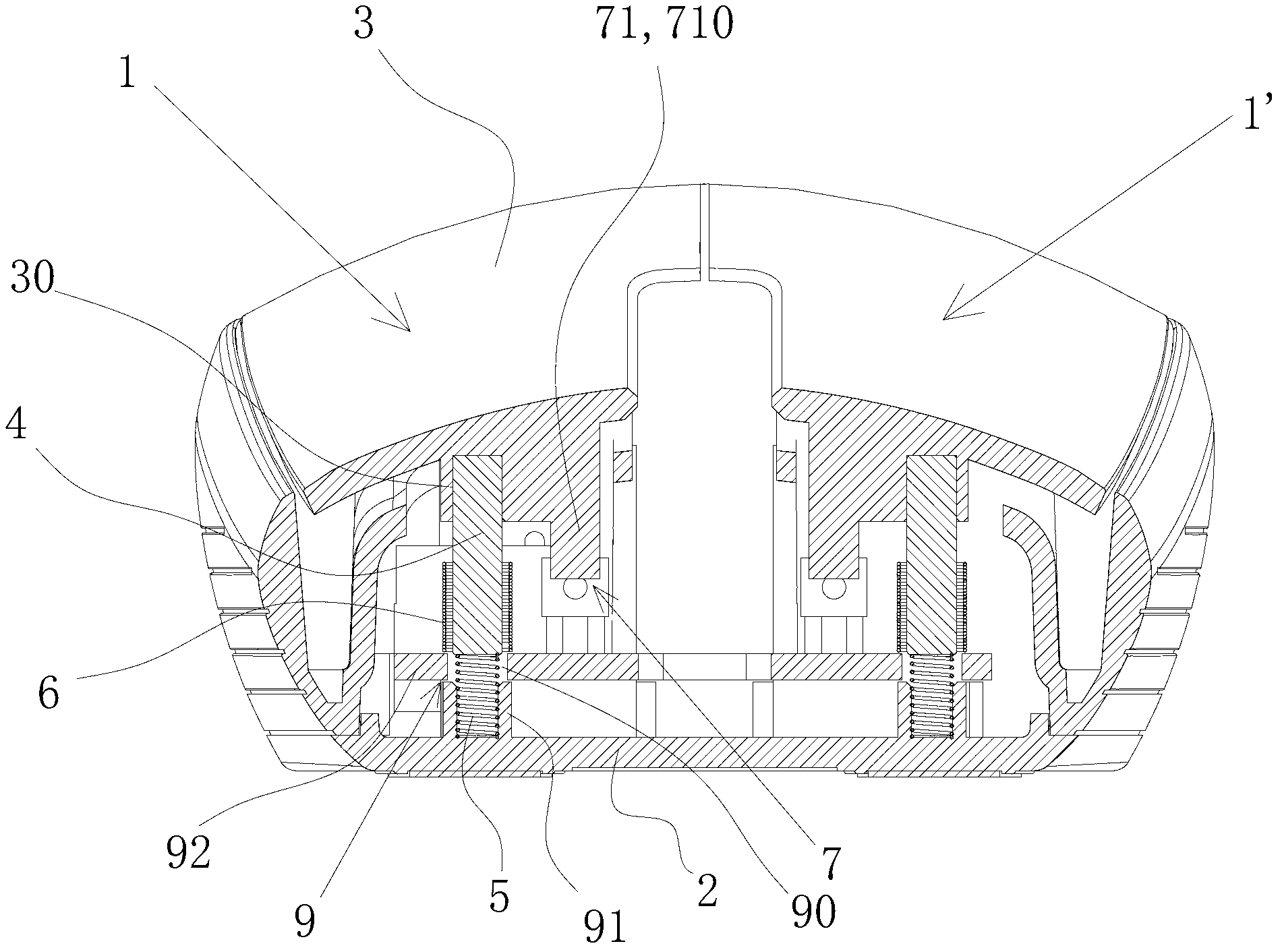 Force feedback button device and click device employing the device