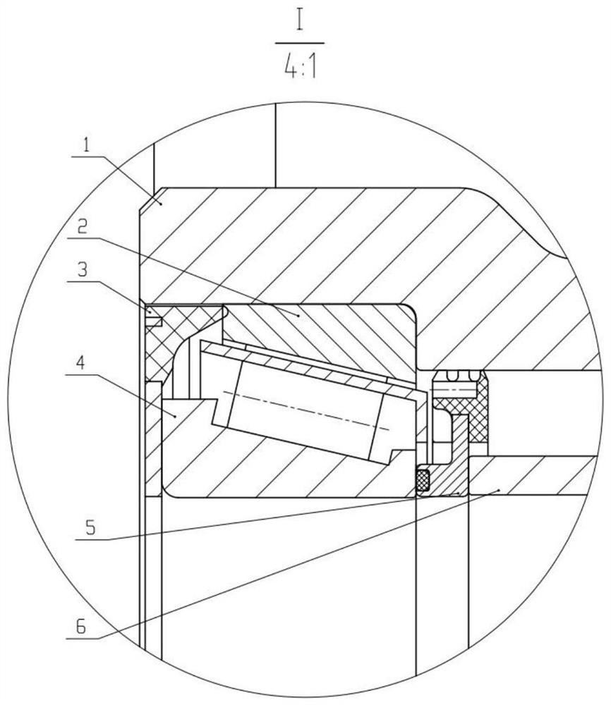 Inner oil deflector ring of airplane wheel and oil deflector ring assembly of inner oil deflector ring