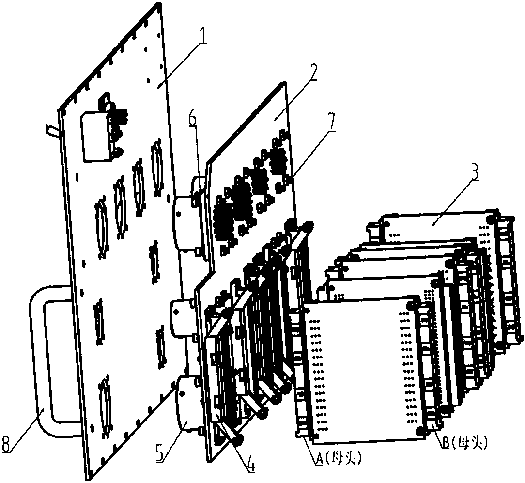Case of connection structure without cables and realizing method thereof