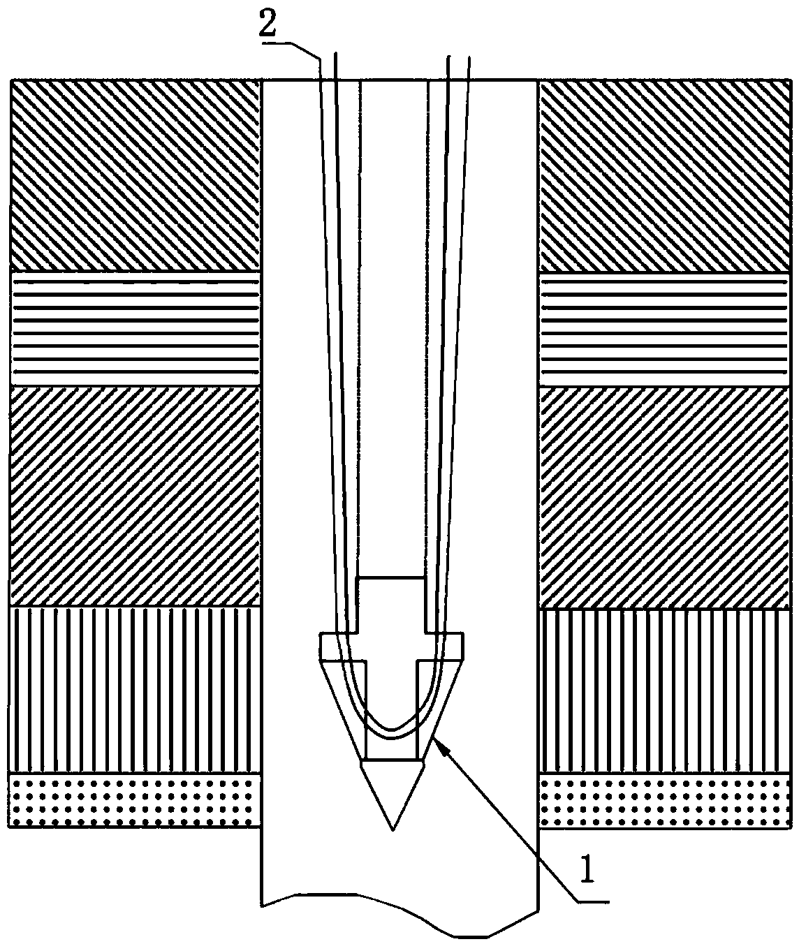 Borehole profile rock and soil mass layered deformation optical fiber measuring method