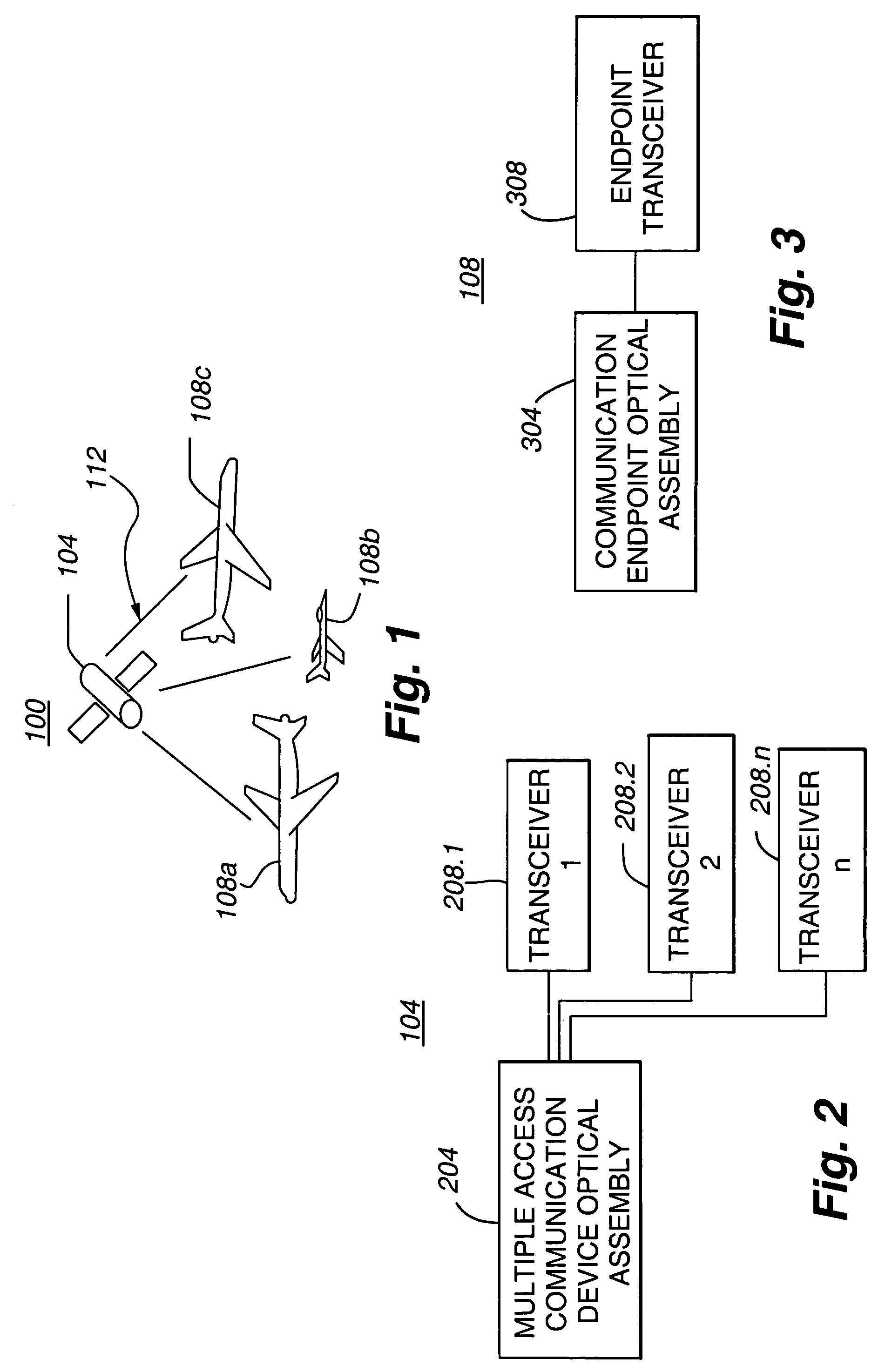 Multiple access space communications optical system using a common telescope aperture