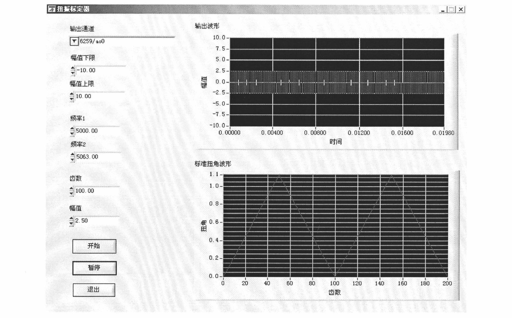 Method for generating standard torsional vibration signals