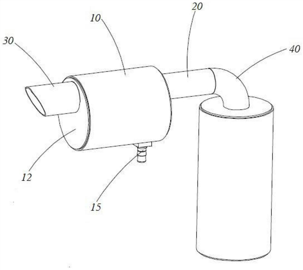 Water collector and tail gas treatment device for vehicle tail gas treatment device