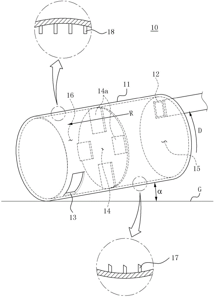 Crushing unit and municipal solid waste treatment device including same