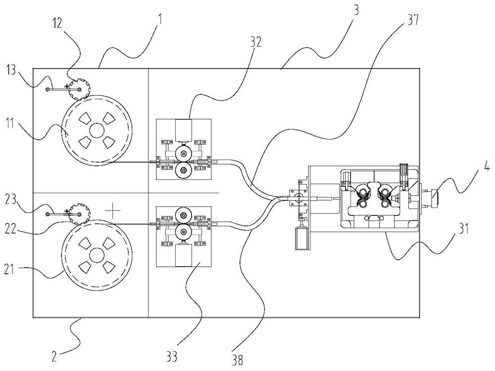 Two-chamber automatic wire patching system and method