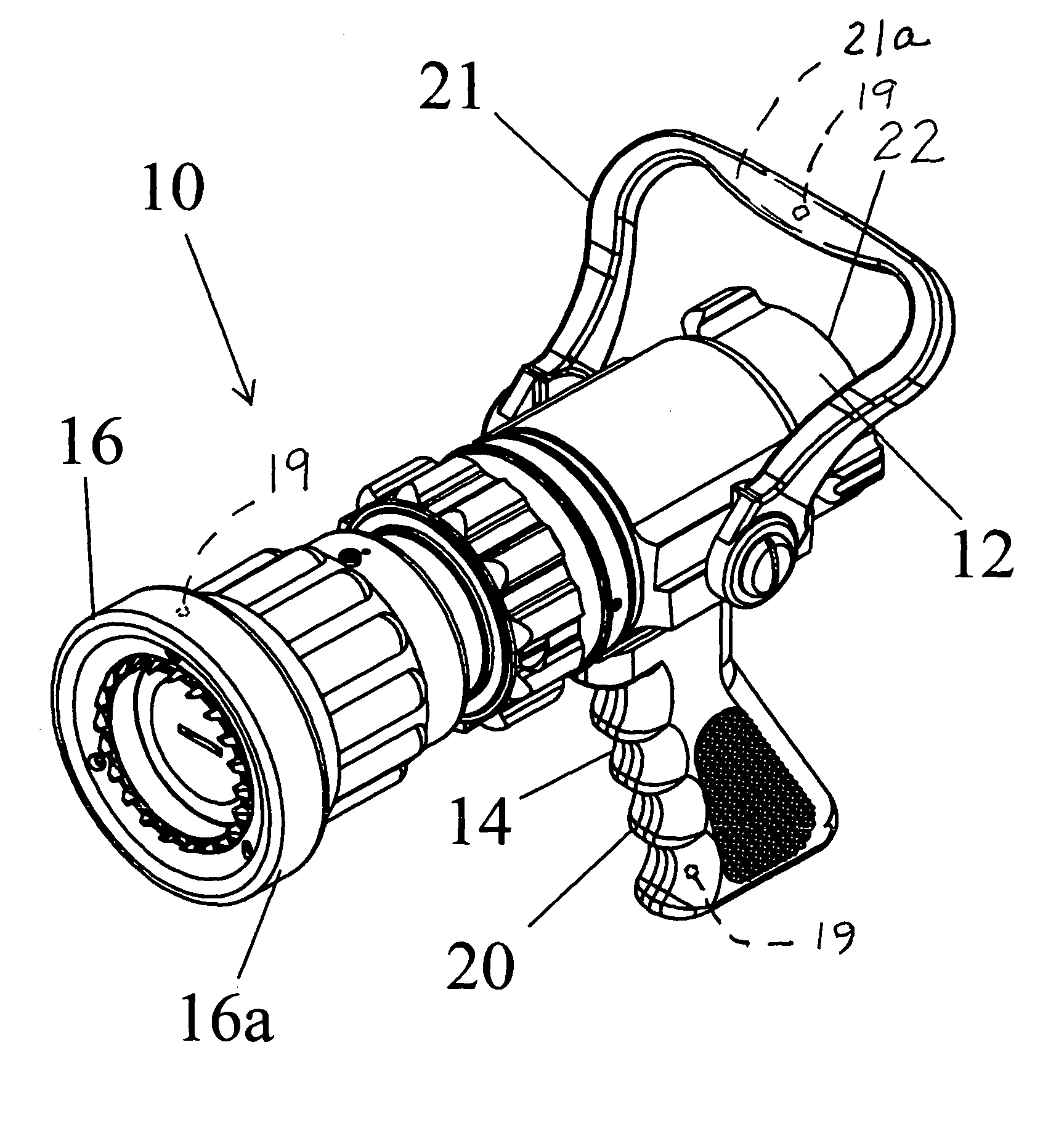 Firefighting device with light emitting component