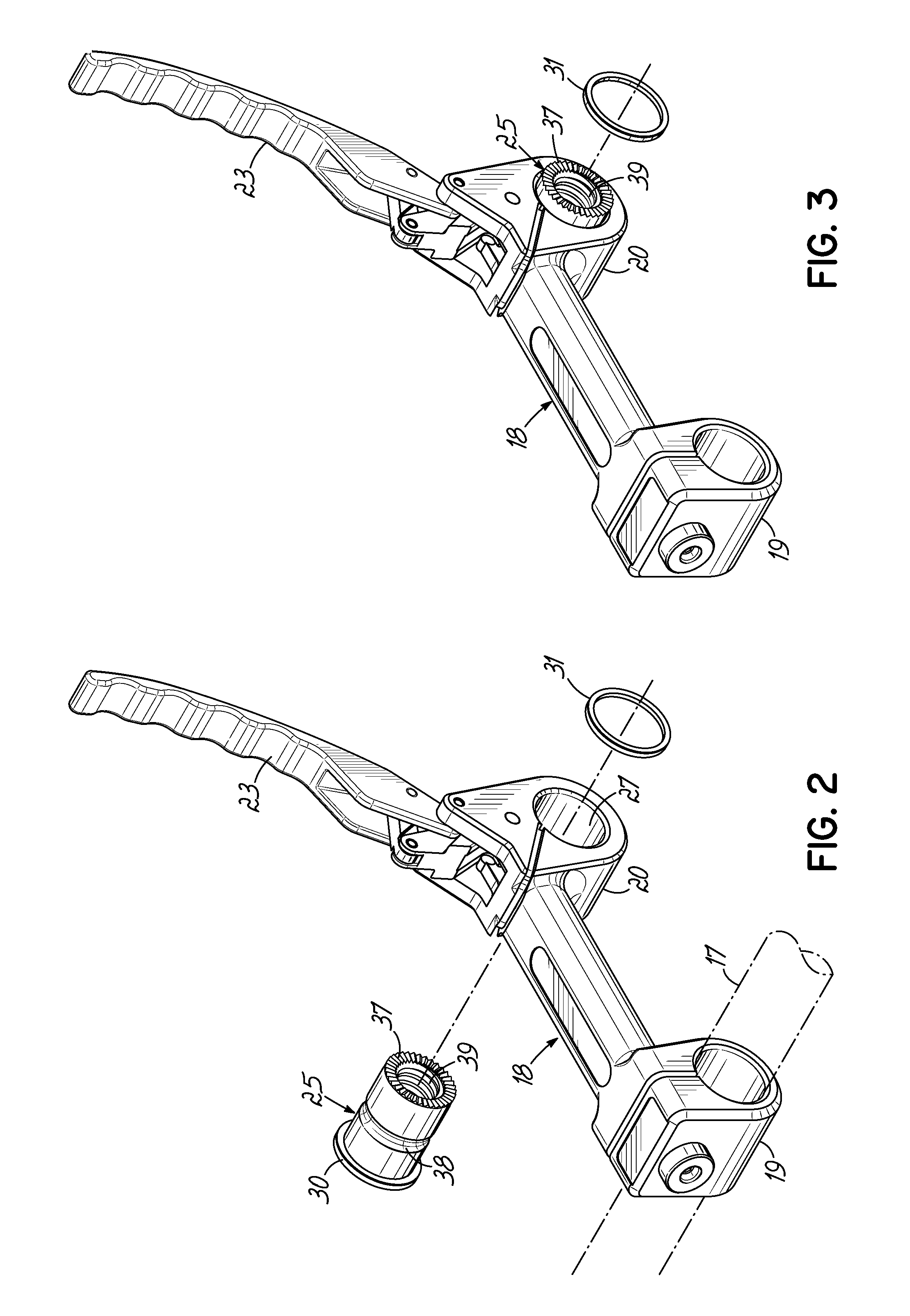 Durable connector for base unit handle of a patient head support system