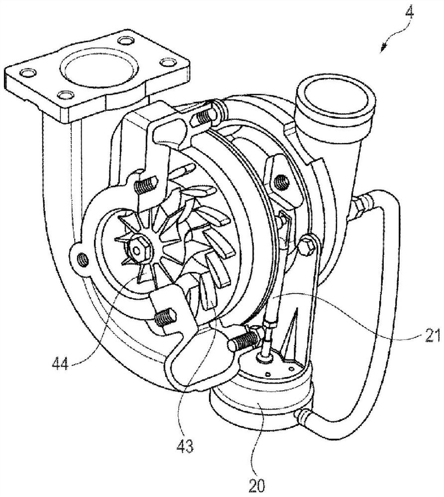 Controlling the position of turbine guide vanes and of a coolant flow