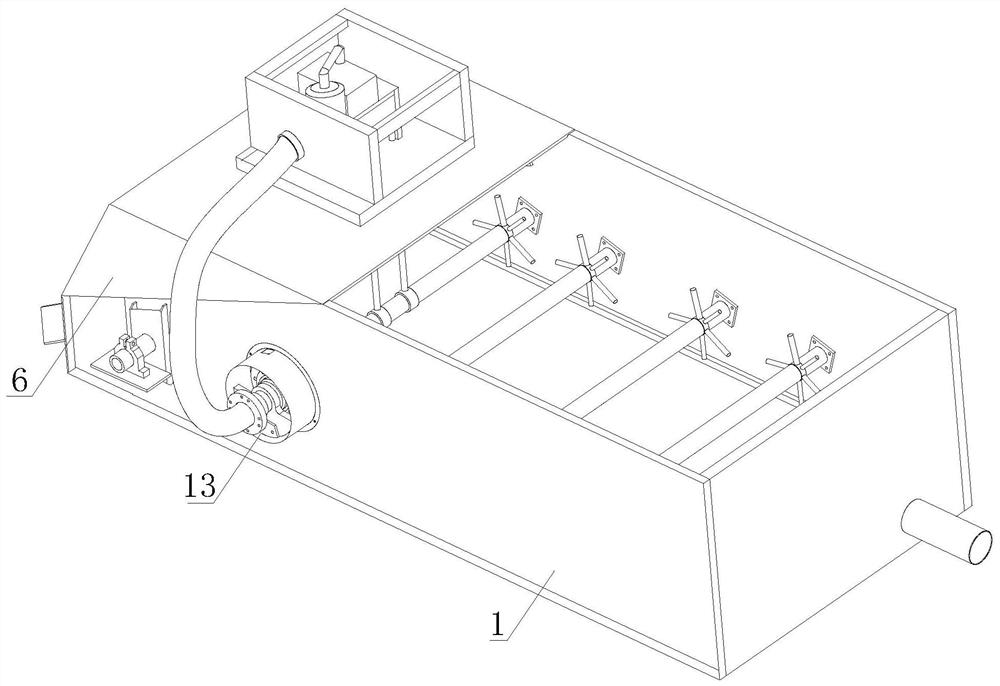 Variable-frequency aeration device for rare earth tail water treatment