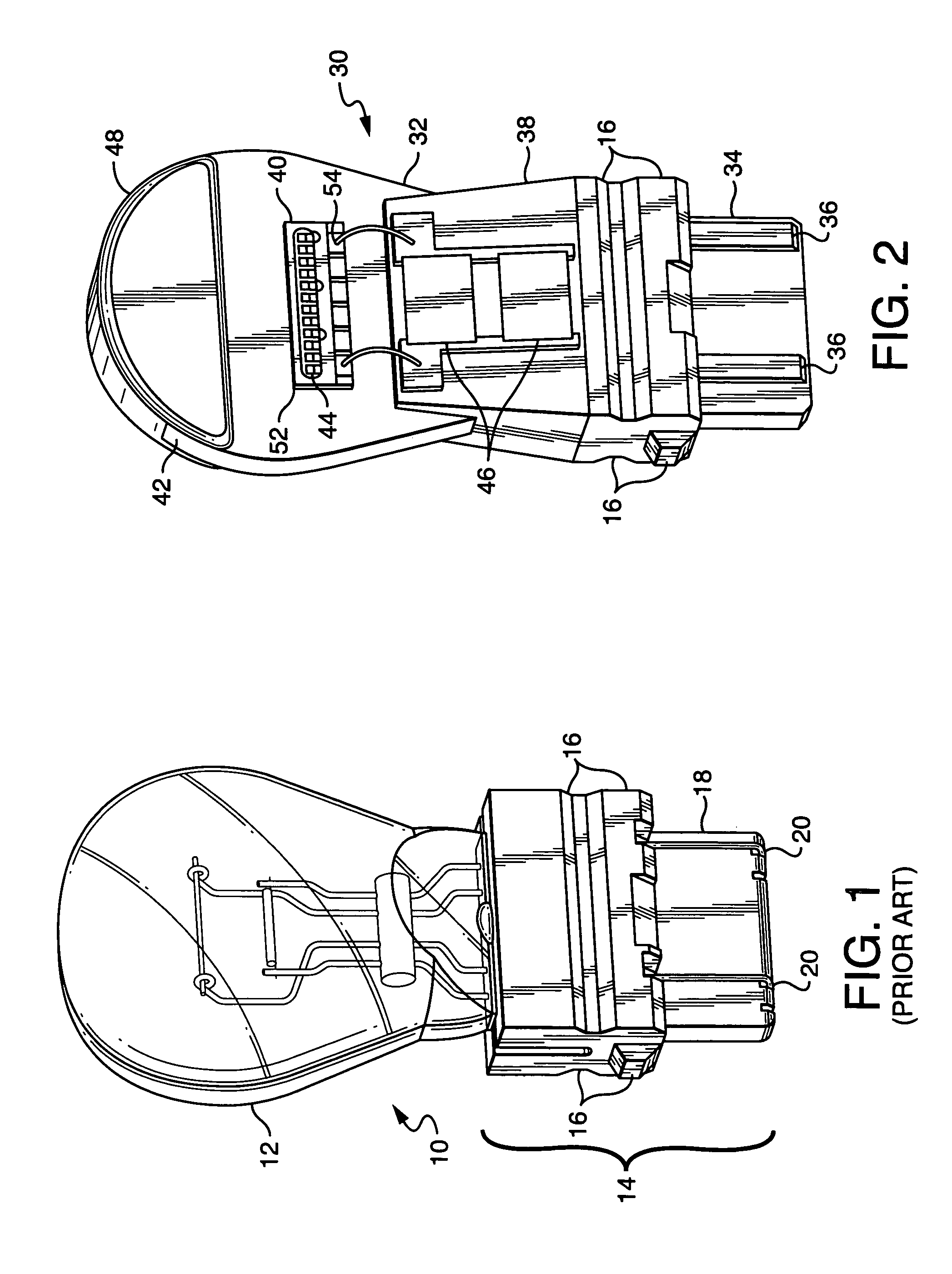 Wedge-based lamp with LED light engine and method of making the lamp