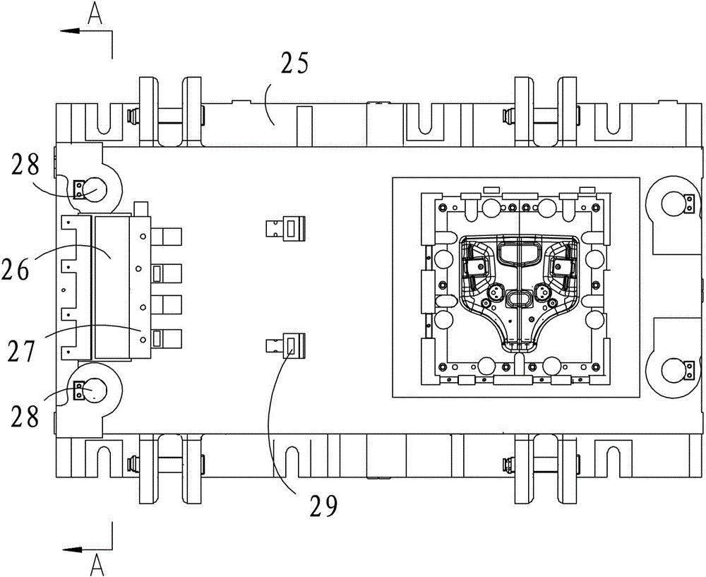Uncoiling and blanking die and multi-station machining device