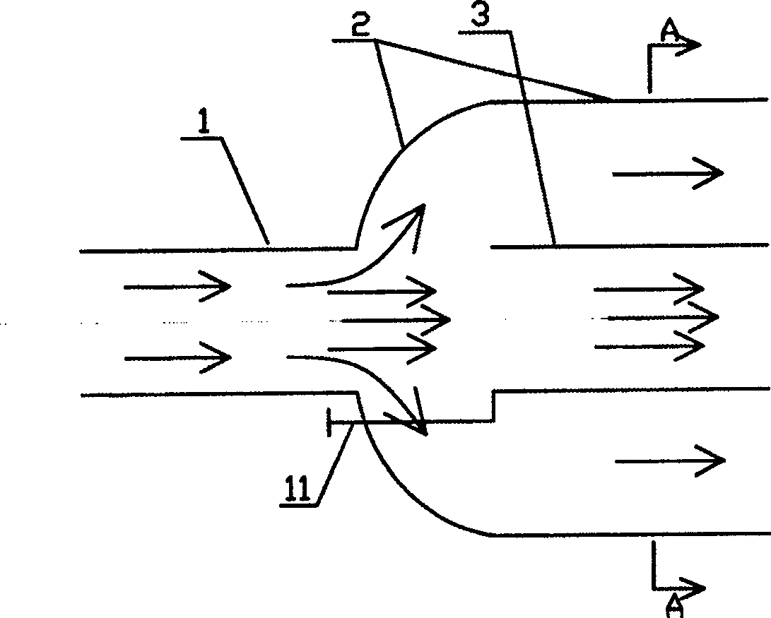 Jet type gas-solid separating device