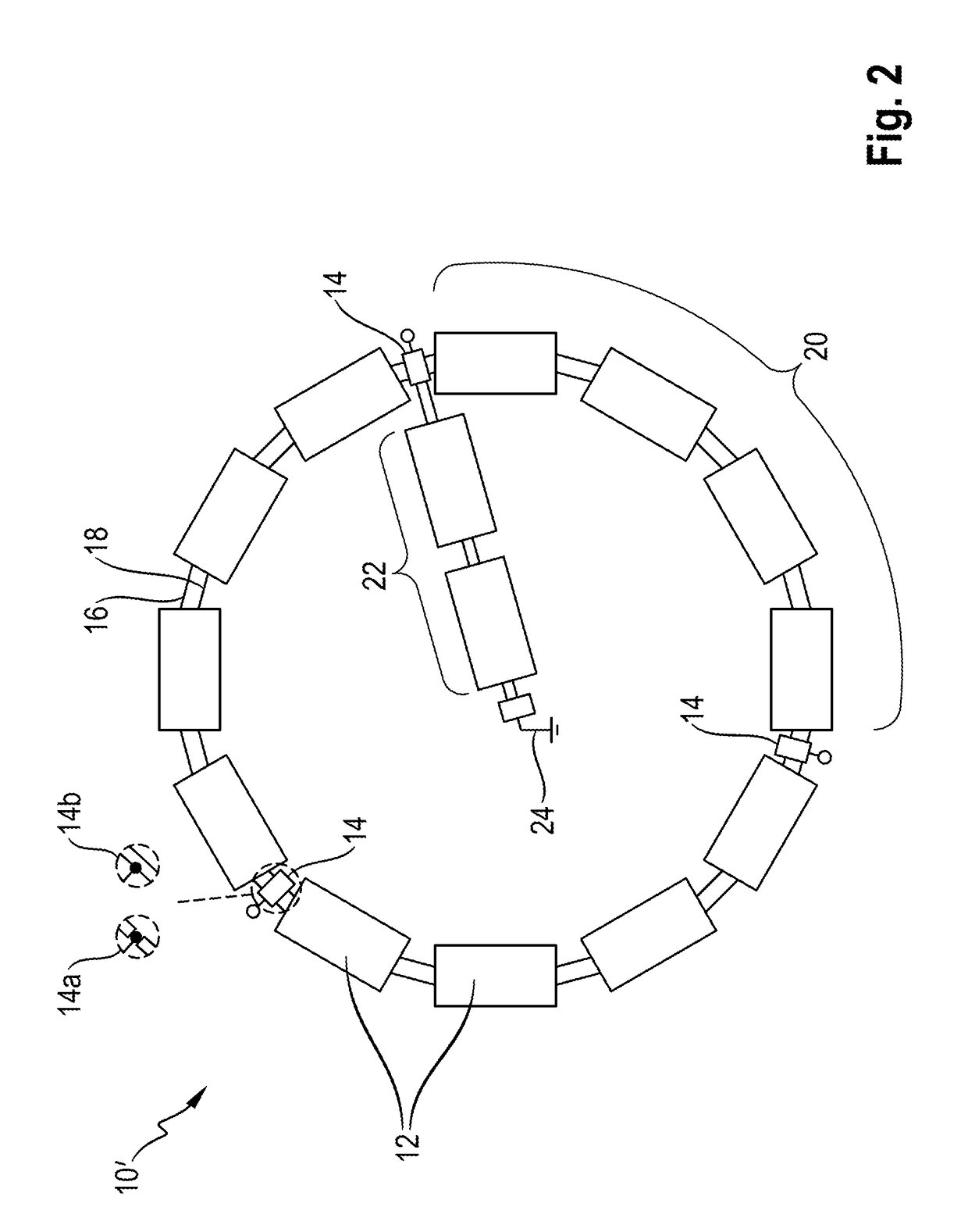 Converter, electrical polyphase system and method