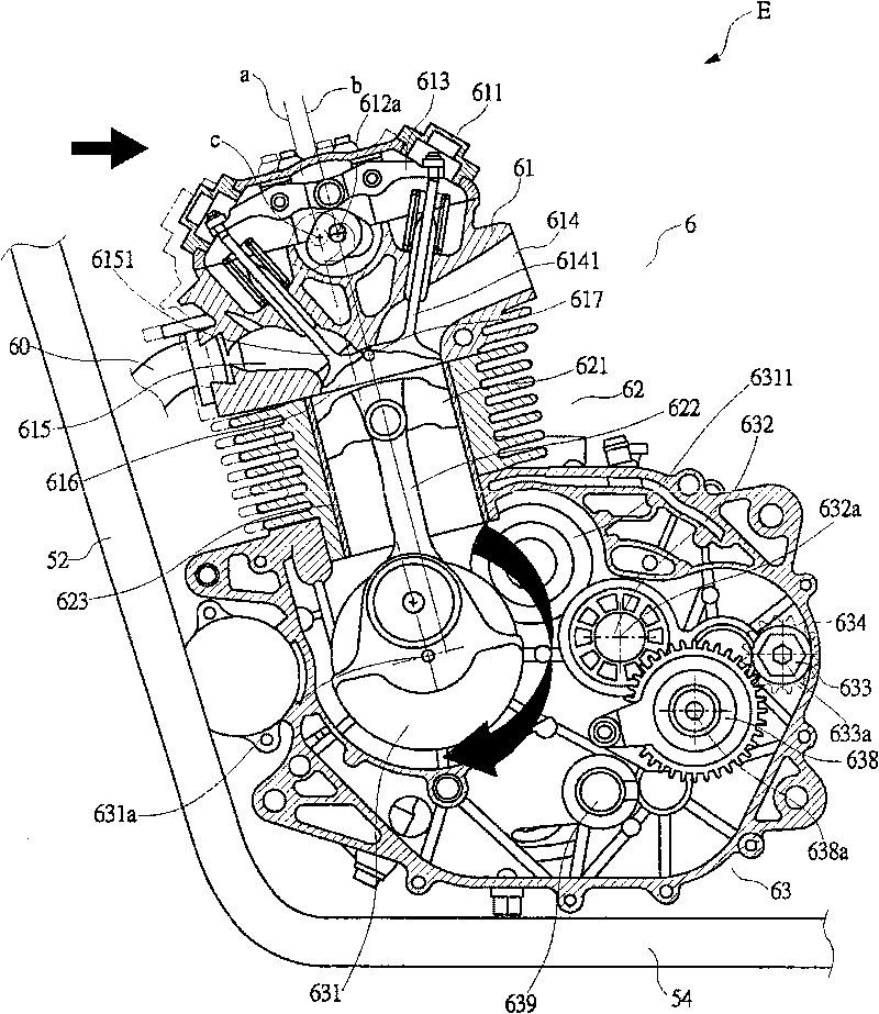 Engine structure of motor cycle