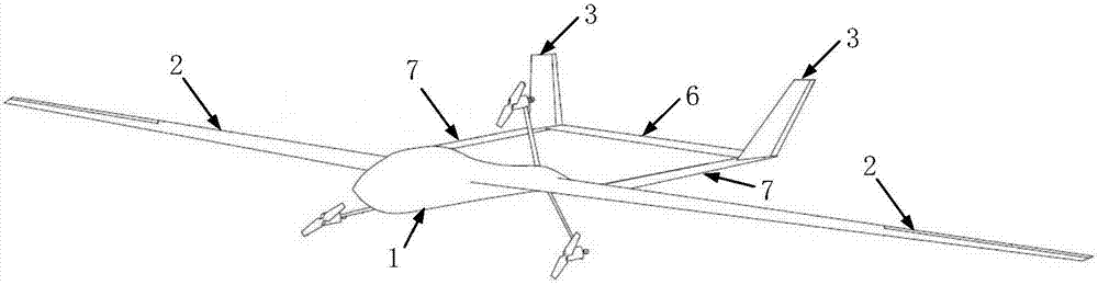 A tilting three-rotor long-endurance composite aircraft