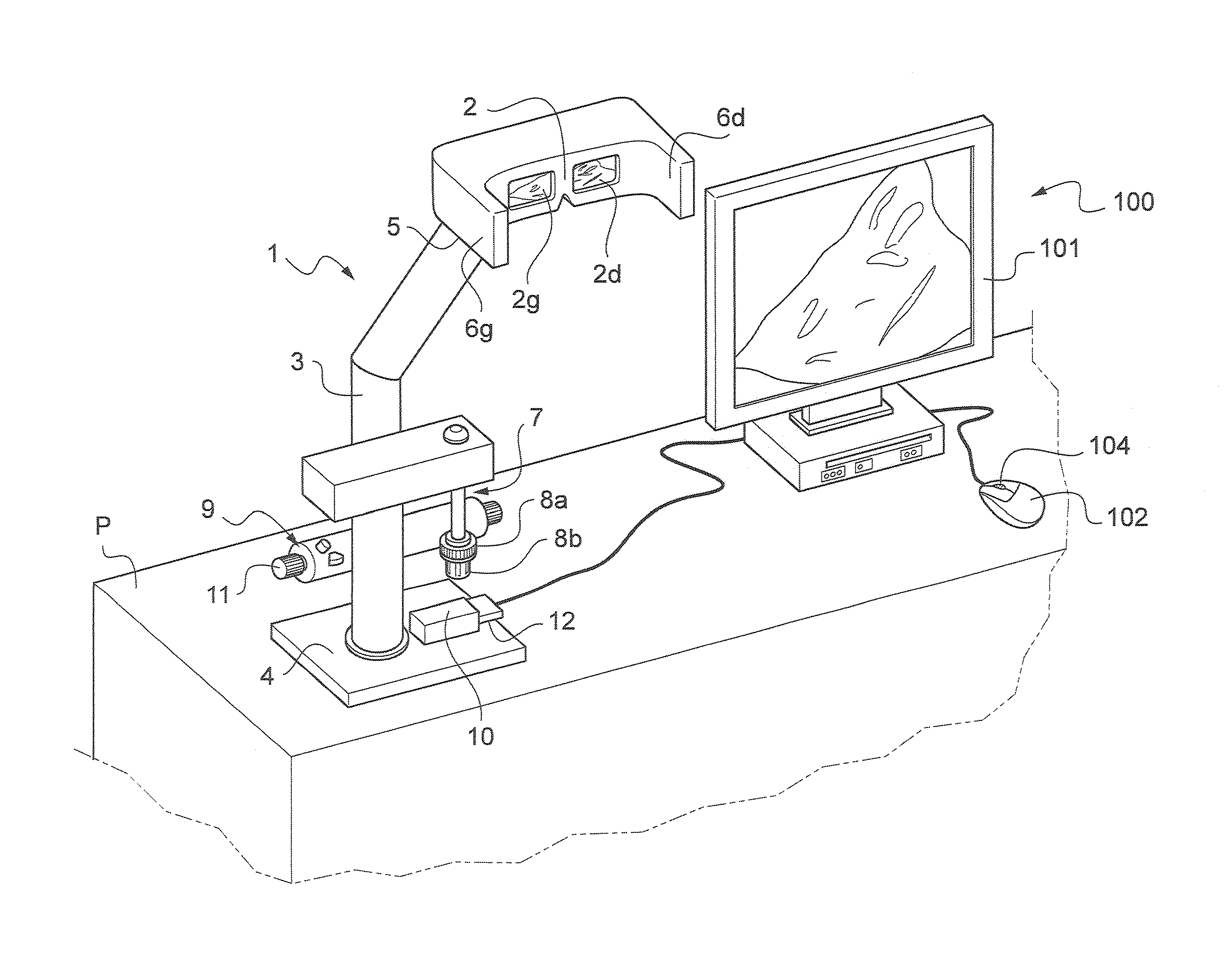 Device for viewing a digital image