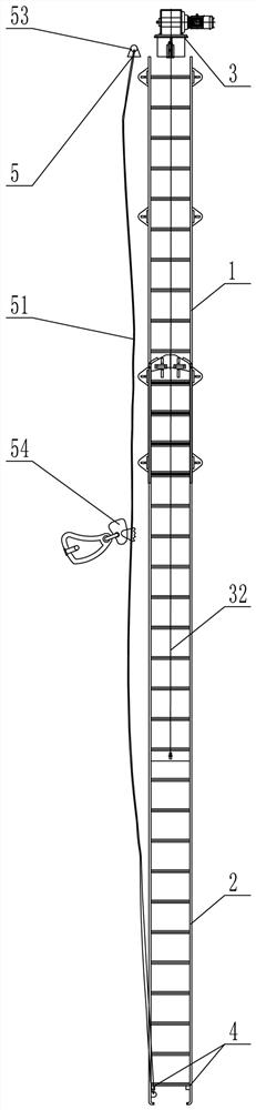 Wave-adaptive full-automatic accommodation ladder device for ocean platform and application method thereof