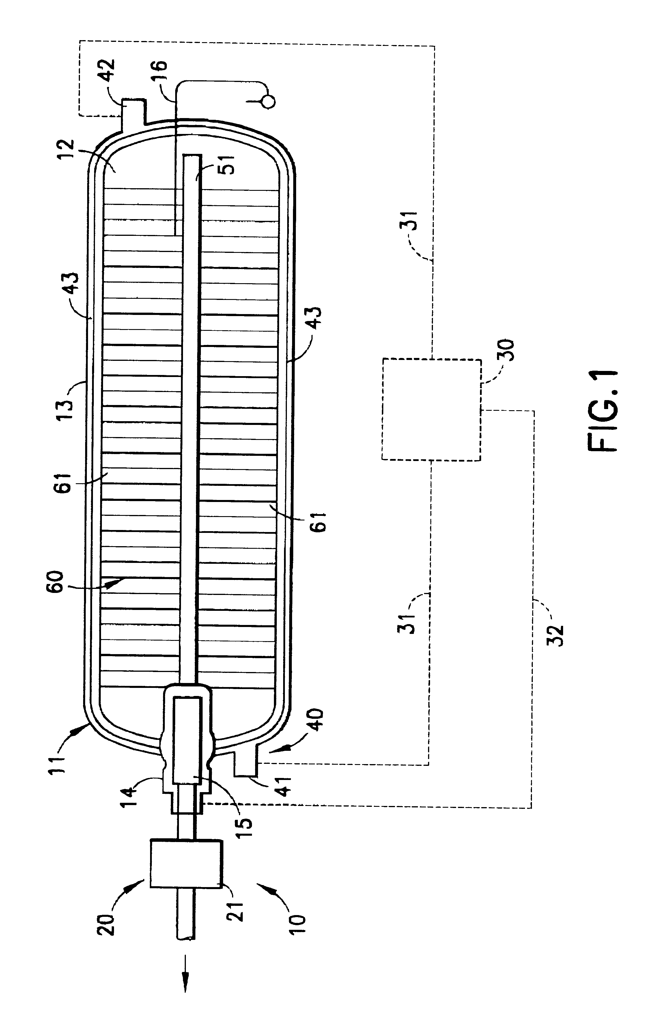 Device for storing compressed gas