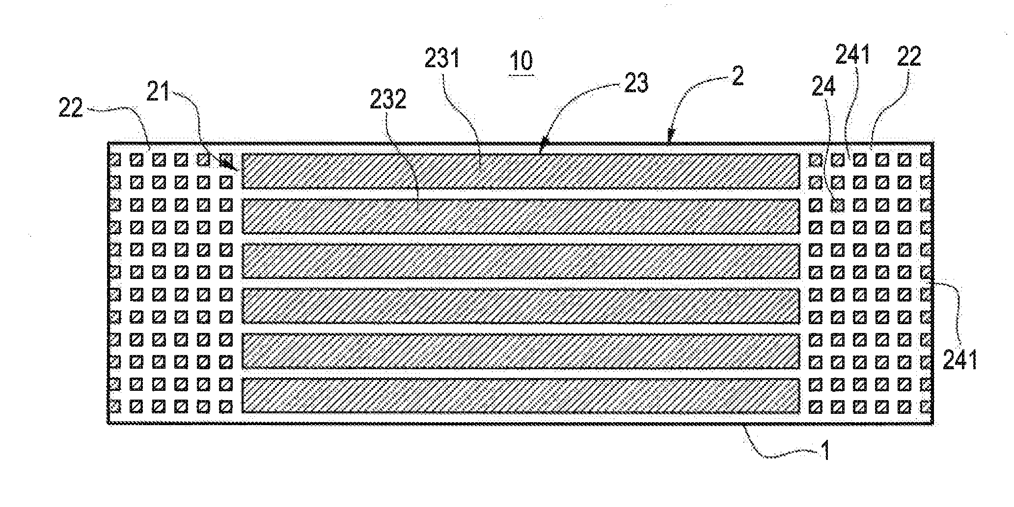 Touch panel structural and display device using touch panel