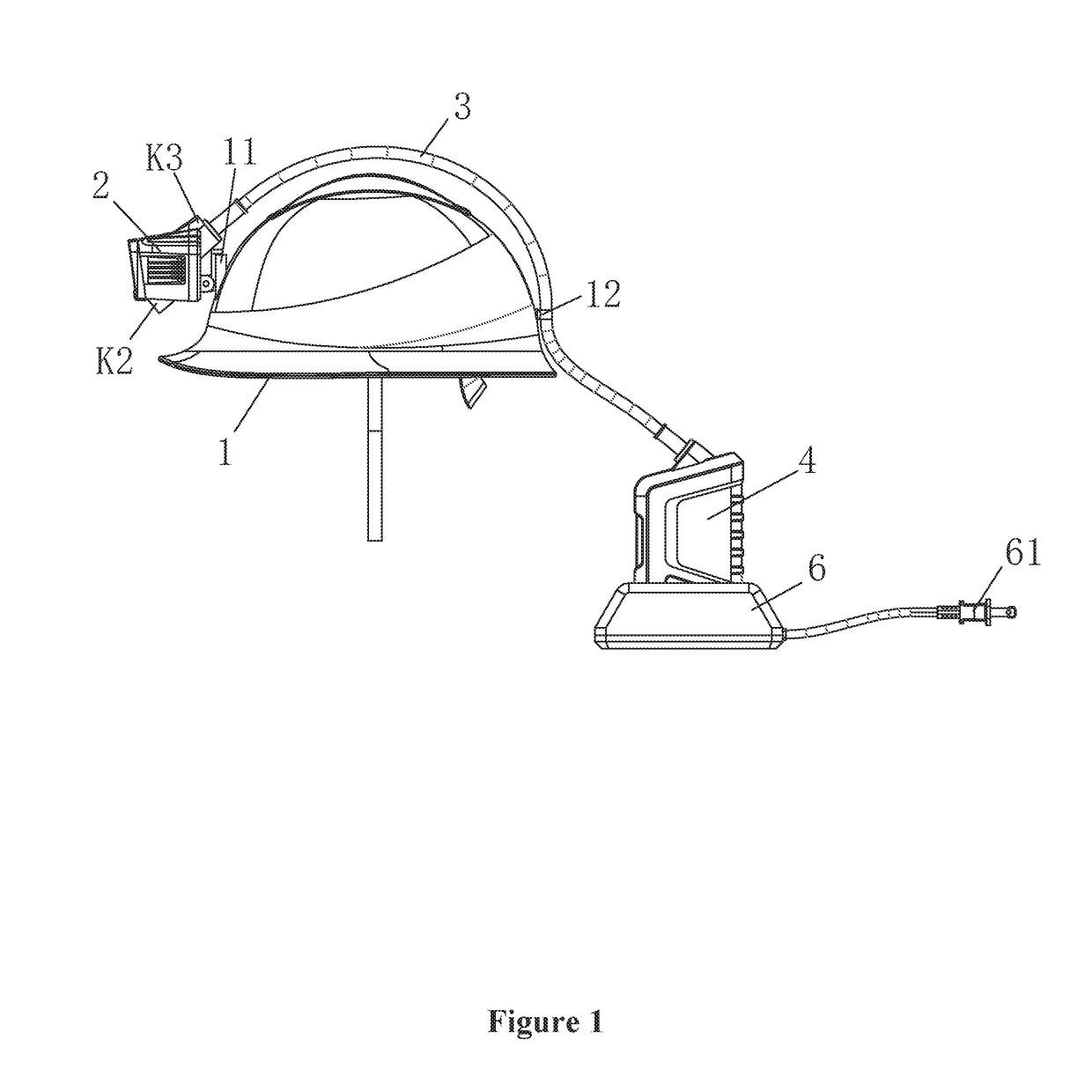 Gas warning head lamp