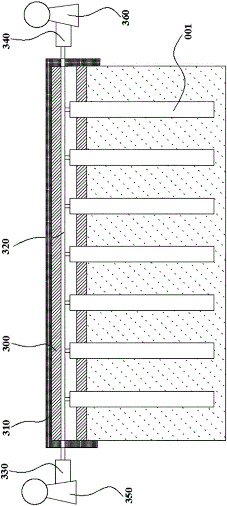 Swell-shrink type drainage device and sludge positive and negative pressure drainage method